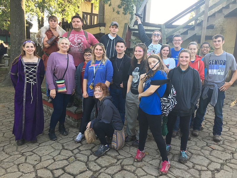 A group of Jamestown students traveled Oct. 5, 2019, to attend the Kansas City Renaissance Festival, chaperoned by English teacher Jackie Cowgill. (Submitted photo)