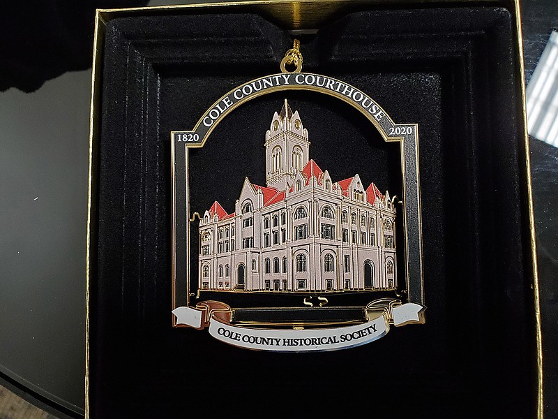 This year's Cole County Historical Society Christmas ornament commemorates the county's bicentennial, displaying the 1820-2020 bicentennial date, along with an image of the Cole County Courthouse.