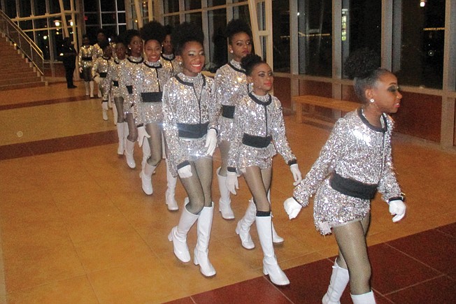 Public school students from the Magnolia, Ark., School District file into the Sullivan Performing Arts Center Sunday evening to take part in the first ArkLaTex Honor Awards Show. 
