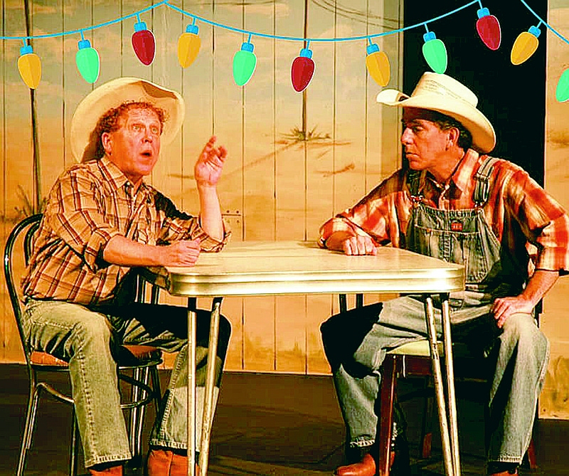 TexRep's Michael Cooper, left, and Chris Polson reprise their "Greater Tuna" roles in "A Tuna Christmas," Thursday, Dec. 12, through Sunday, Dec. 15. The produciton is a fundraiser for TexRep.