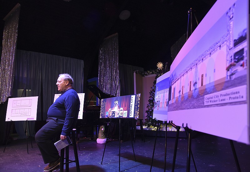 Seated on a tall stool and surrounded on three sides by architectural renderings, Capital City Productions founder Rob Crouse announced Friday during a press conference CCP has found a new location and will be moving to it in early 2020. The new location will be just off of Missouri Boulevard at 719 Wicker Lane.