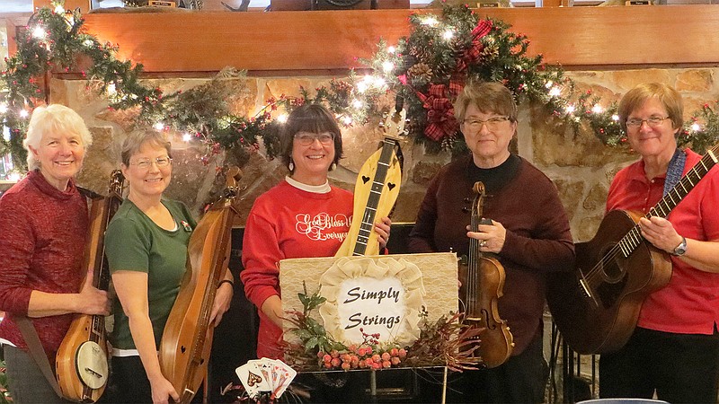 Simply Strings will perform from 5:30-6:30 p.m. Tuesday at the Callaway County Public Library in the Friends Room. Members of the group are Linda Tremain, Peggy Kleine, Melanie Black, Carol Welch and Mary Corderman.