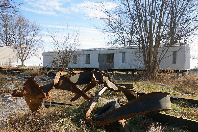<p>Helen Wilbers/For the News Tribune</p><p>Several ordinances currently in development in Holts Summit aim to eliminate dangerous, abandoned and uninhabitable properties around town. The town has hundreds of mobile homes, many of which are in bad shape, building inspector Mark Tate said.</p>