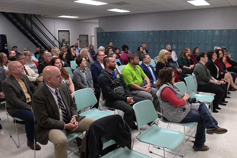 <p>Austin Hornbostel/For the News Tribune</p><p>A healthy crowd gathered for the ribbon cutting and open house for the Reentry Center at Tipton Correctional Center on Friday, Dec. 13, 2019.</p>