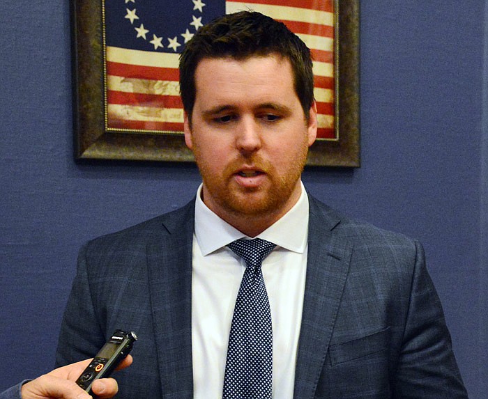 Missouri State Treasurer Scott Fitzpatrick is interviewed at his office Feb. 20, 2019. (News Tribune file photo)