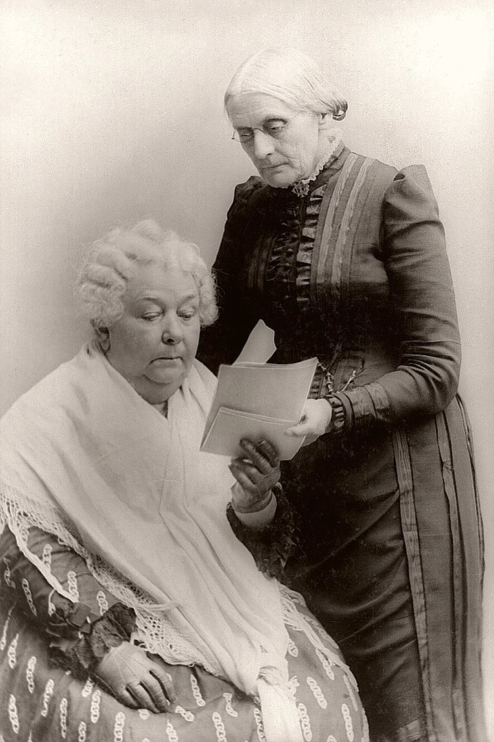 Elizabeth Cady Stanton, left, poses for a photo with Susan B. Anthony.

(Photo courtesy of the LIBRARY OF CONGRESS)