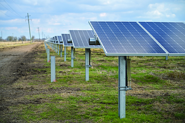 A solar array installed by Southwest Arkansas Electric Cooperative off of County Road 55 will generate one megawatt of usable electricity. The system, made up of 3,800 solar panels, will take up 8 acres and should be operational by the beginning of April.