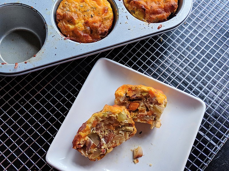 Mini sweet potato and apple casseroles are just as good for lunch as breakfast. (Gretchen McKay/Pittsburgh Post-Gazette/TNS)