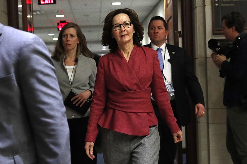 CIA Director Gina Haspel arrives to brief members of the Senate on the details of the threat that prompted the U.S. to kill Iranian  Gen. Qassem Soleimani in Iraq, Wednesday, Jan. 8, 2020 on Capitol Hill in Washington. (AP Photo/ Jacquelyn Martin)