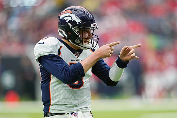 Broncos quarterback Drew Lock will work under a new offensive coordinator next season.