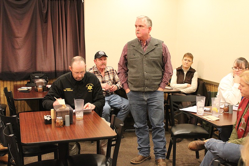 Moniteau County Presiding Commissioner Mac Finley and Moniteau County Sheriff Tony Wheatley were the featured speakers at this month's Moniteau County Republican Club meeting. Finley and Wheatley discussed a half-cent sales tax increase that is set to appear on the April election ballot.
