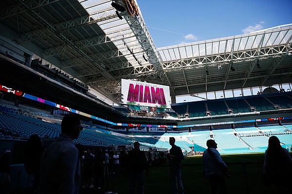 Preparations for Super Bowl LIV got underway last week at Hard Rock Stadium in Miami Gardens, Fla.