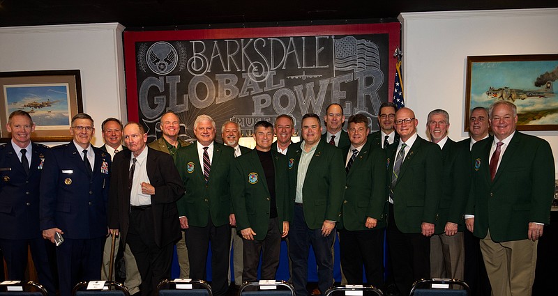 Members of the Secret Squirrel Mission hold a Jan. 18 reunion at Barksdale Air Force Base. Warren Ward, is fourth from right. (Photo courtesy of Ted Daigle)
