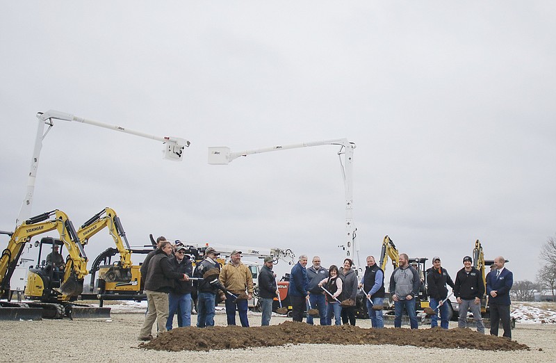 State Technical College of Missouri holds a groundbreaking ceremony Thursday for its new Utility Technology Center and Civil Construction Center on its campus in Linn. Gov. Mike Parson spoke at the event, as well as State Technical College President Shawn Strong and Vice President of Advancement Shannon Grus.