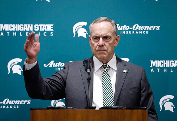 Michigan State's Mark Dantonio talks about his retirement Tuesday in East Lansing, Mich