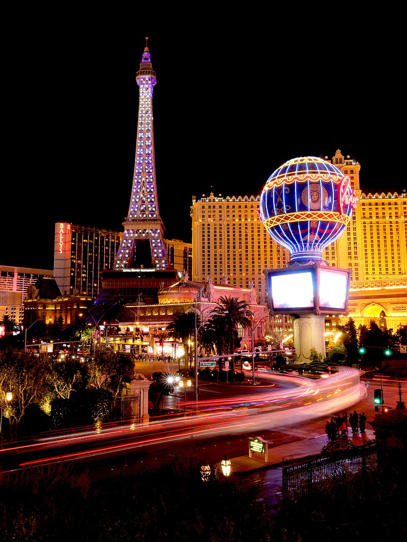 Paris Las Vegas added new lighting to its Eiffel Tower. (Myung J. Chun/Los Angeles Times/TNS)