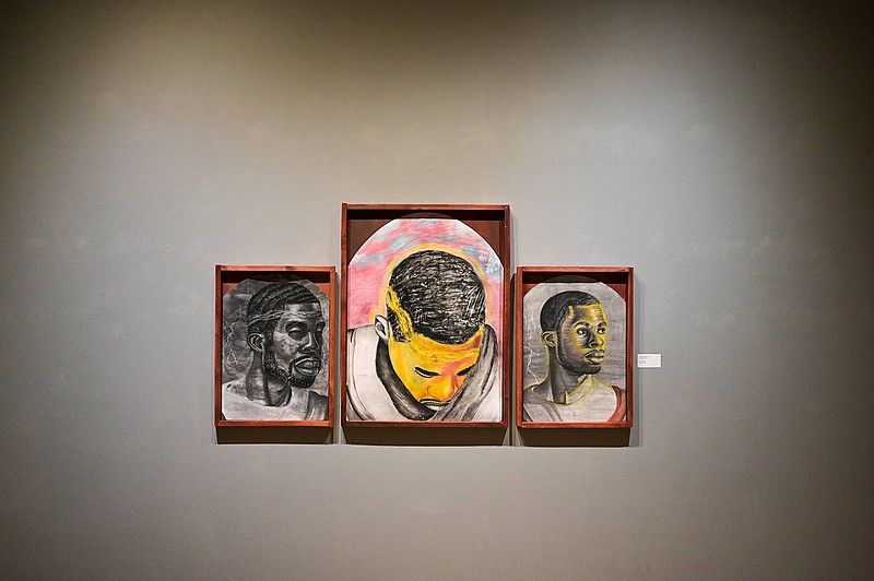 "The Process," a mixed media work by Markeith Woods, is one of the works on exhibit at the Regional Arts Center in downtown Texarkana.