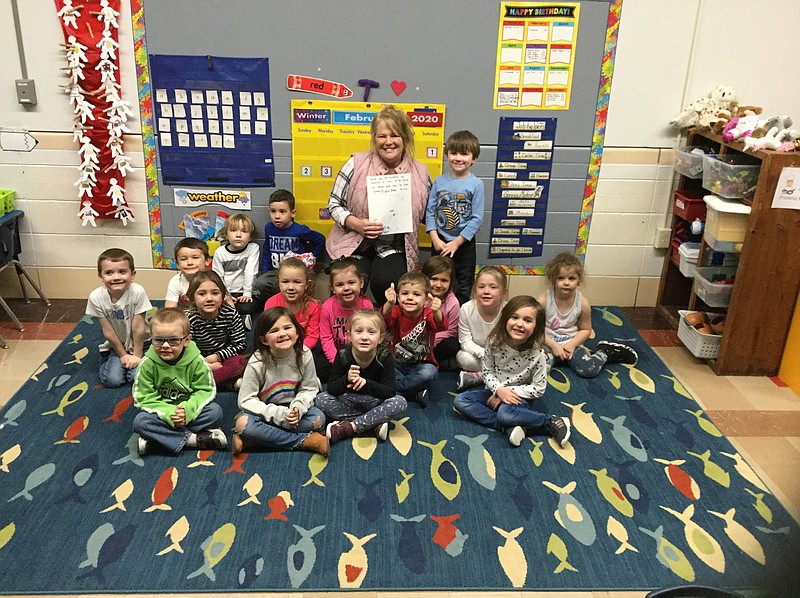 <p>Submitted</p><p>Pre-K students showed their appreciation for Russellville Elementary/Middle School Counselor Andrea Stockman this week. Stockman teaches the class lessons about how to be kind and helpful to others each week.</p>