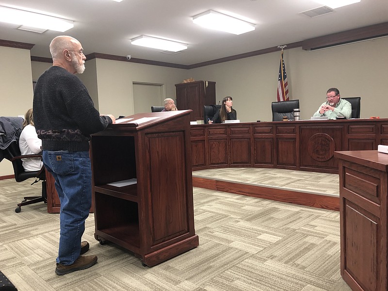 <p>Olivia Garrett/For the News Tribune</p><p>The issue of recycling once again came up at the Holts Summit Board of Aldermen meeting Tuesday, Feb. 11, 2020.</p>