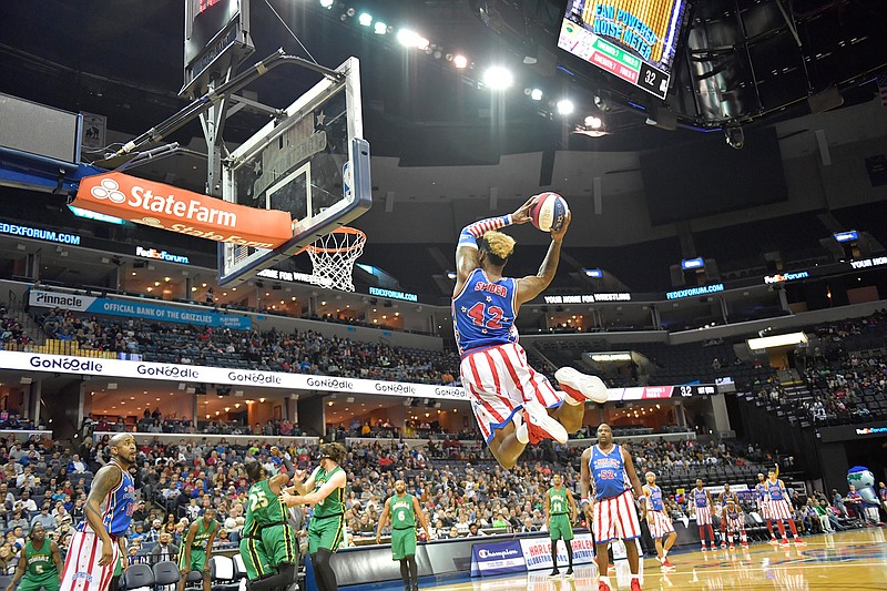 The Harlem Globetrotters bring their basketball artistry to the Four States Fairgrounds court at 7 p.m. Thursday, Feb. 20. (Photo by Brett D. Meister)

