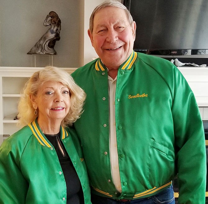 Arnold Sandbothe is pictured with his wife, Linda. Arnold served three decades in the Army Reserve and Missouri National Guard, achieving the rank of colonel before retiring in 1994.