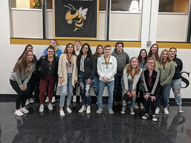 <p>Submitted</p><p>On Friday, Fulton Future Business Leaders of America, along with 16 other schools, participated in the Missouri District 2 competition. Twenty-five members of Fulton’s chapter participated in more than 50 events. Students qualifying for state included: Savannah Bethell, Hope Gowin and Tori Stiers — first place in Banking & Finance; Paige Key and Haisley Windsor — first place in Business Ethics; Paige Key and Ellie McCray — first place in Business Plan; Hope Gowin — Client Service; Kadence Harvey and Grace Johnson — first place in Business Presentation; Mason Crane — fifth in Business Calculations, fourth in Economics, and first in Securities and Investment; Ellie McCray — fourth in Insurance and Risk Management and third in Securities and Investment; Gavin Leuther — fifth in Insurance and Risk Management; Kamden Nolte — Introduction to FBLA; Boone Teel — third place in Introduction to Parli Pro; Tori Stiers — fifth place in Organizational Leadership; and Jackson Caswell — fifth in Securities and Investment. Others placing in the top five included Julianna Gish and Tori Stiers — fifth Place in Marketing; Haisley Windsor — second Place in Public Speaking; Eva Dawson — fifth place in Word Processing; Julianna Gish — seventh place in Insurance and Risk Management; Grace Johnson — eighth in Introduction to FBLA; Cameron Lee — seventh place in Introduction to Parli Pro; Paige Key — sixth in Personal Finance; and Gavin Leuther — sixth place in Securities and Investment FBLA District 2 Advisers Gina McLachlan and Tia Draffen accompanied the group. Members qualifying for state will compete in April in Springfield.</p>