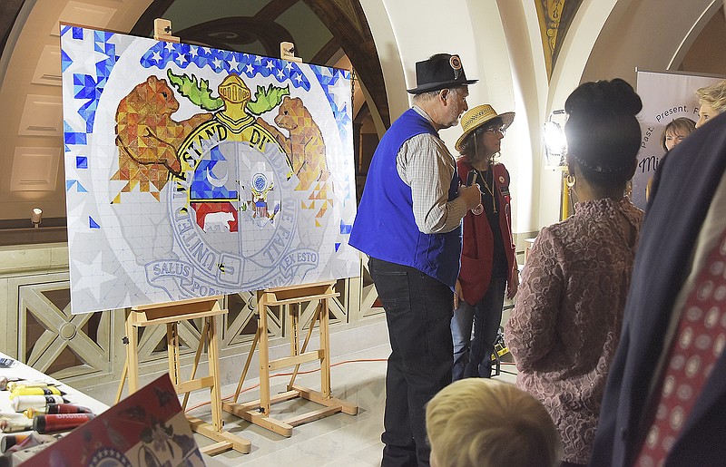 Bicentennial mural section painted at state Capitol Jefferson City