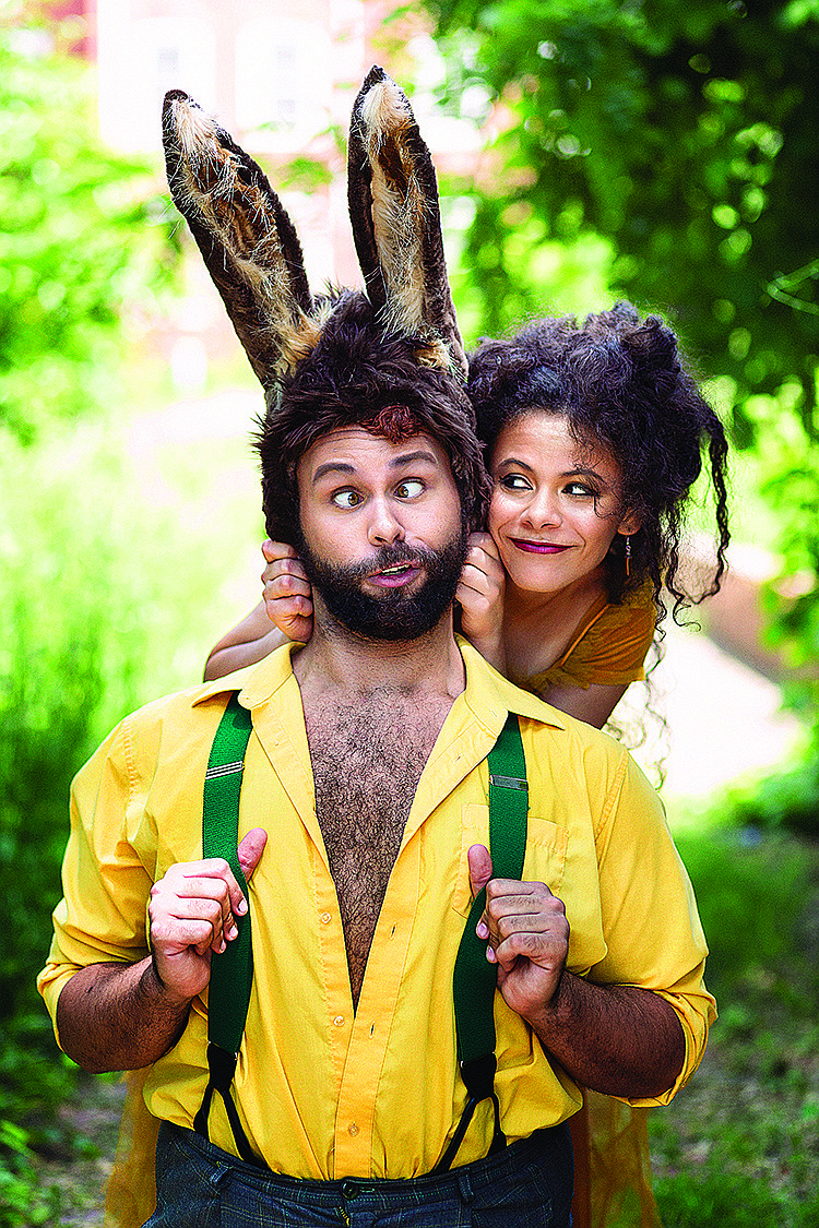 Topher Embrey and Madeline Calais star as Bottom and Puck, respectively, in "A Midsummer Night's Dream."