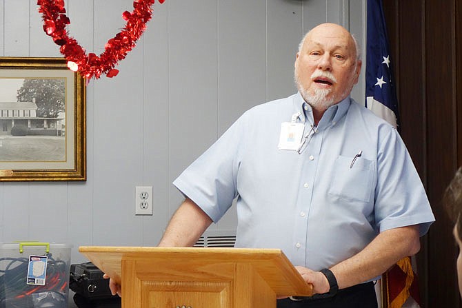 Donald Buchanan, new CEO at Fulton Medical Center, addresses the Fulton Rotary Club on Wednesday. He and new CFO Dale Farrell are brimming with ideas about how to expand the hospital's presence in the community.