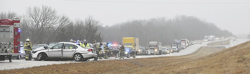 The Missouri Highway Patrol, Cole County Fire Protection District and Cole County Sheriff's Department responded Monday to the scene of a motor vehicle collision on eastbound U.S. 54 in Brazito. The accident included at least two vehicles.