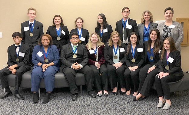 Front Row:  Joshua Asher, Jeshaiah Foley, Carlos Penate, Katherine Page, Kaitlyn Rogers, Mary Grace McAfee, Julia Whitehorn, Kayla Teague; Back Row:  Doug Kyles, Katerina Jordan, Lillian Lovett, Kara Jefferies, Dallas Finn, Pam Hamilton, Melinda Asher