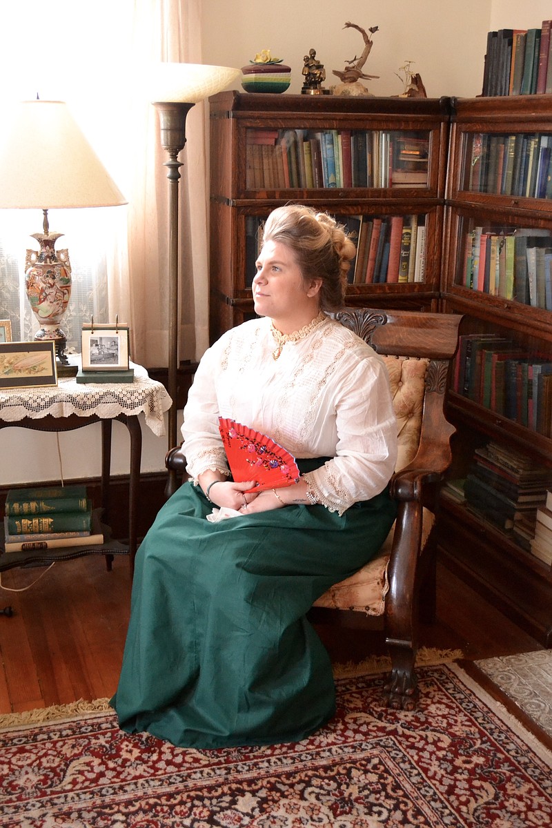 Burgandy Farris made her own period costume, complete with corset, for her role as Mary Ahern. (Photo by Kate Stow)