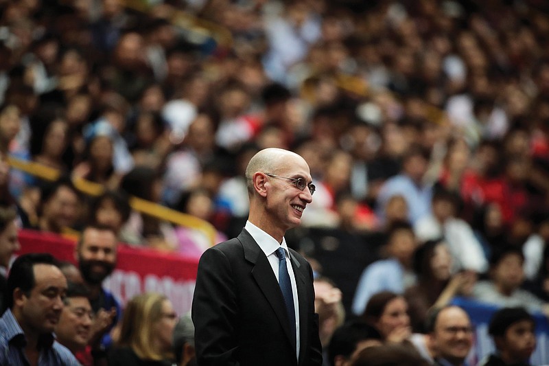 AP
In this Oct. 8, 2019, file photo, NBA commissioner Adam Silver is introduced during a preseason game between the Rockets and the Raptors in Saitama, Japan. Silver said in an interview Saturday the league is considering all options as it tries to come to grips with the coronavirus pandemic.
