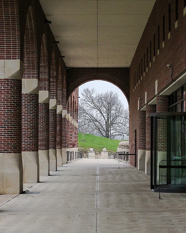 Walkways on the campus of Lincoln University in Jefferson City appear vacant after the school closed Wednesday, March 25, 2020, in response to the spread of the COVID-19 coronavirus in Mid-Missouri.