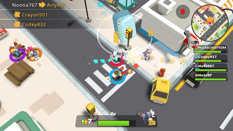 It's a crazy food fight in "Butter Royale" on Apple Arcade. (Mighty Bear Games)
