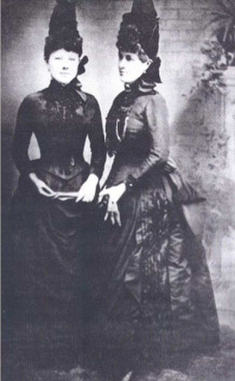 Madams Kittie Stone and Zoe LaRoy of the early-Texarkana days. LaRoy lost her right arm to syphilis and always posed sideways so only her left side showed.  (ARCHIVES)