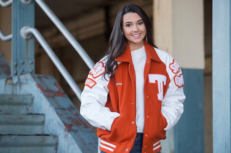 Texas High's Student Body President Jenna Williamson has spent the year traveling as the President of Texas Association of Student Councils. (Photo by John Bunch)