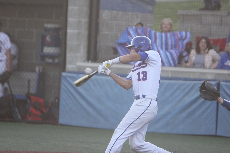 <p>File</p><p>California High School senior Clayton Winkler lines up a hit during the second round of the 2019 District tournament. Winkler said he was heartbroken when the season was first delayed.</p>