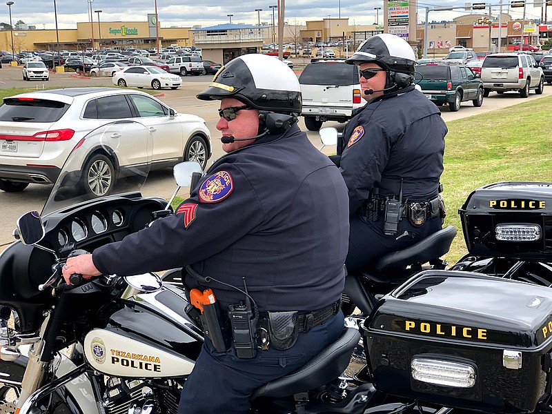 TTPD Officers Billy McAnally and Darren Jones are two of the patrol officers who will be working on new Harley-Davidson motorcycles.