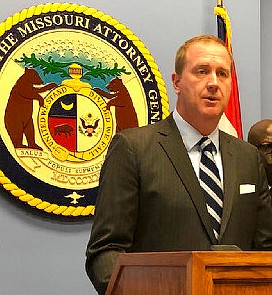 Missouri Attorney General Eric Schmitt speaks during a news conference on Tuesday, Nov. 19, 2019, in St. Louis. (Associated Press file photo)