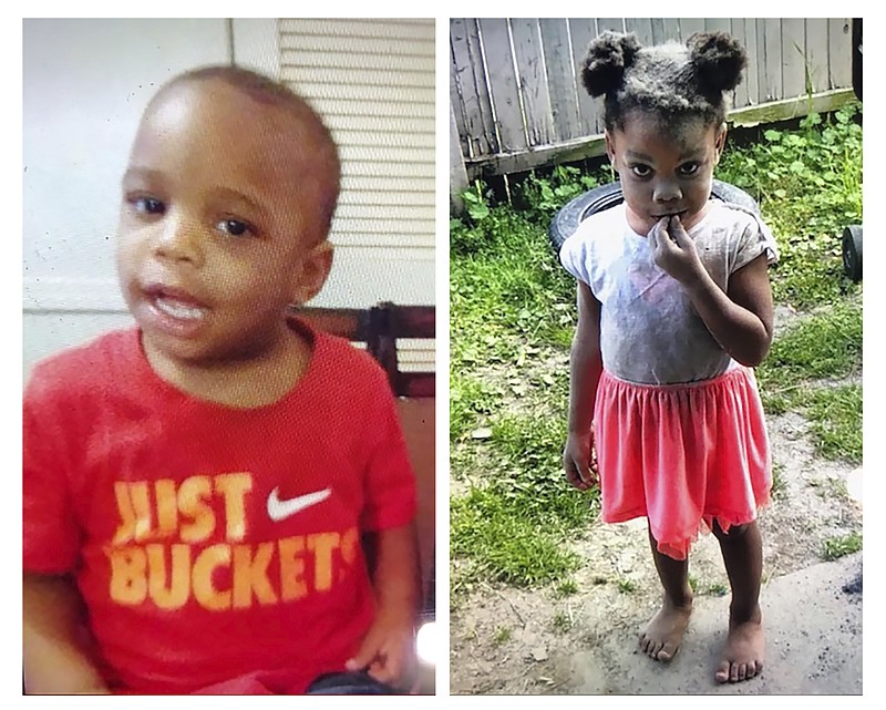 These undated photos released by the Tulsa (Oklahoma) Police Department show Tony, left, and Miracle Crook. Authorities searching for the two Tulsa, Okla., children who have been missing since Friday, May 22, 2020, were knocking on doors and stopping drivers at their apartment complex Monday, May 25. (Tulsa Police Department via AP)