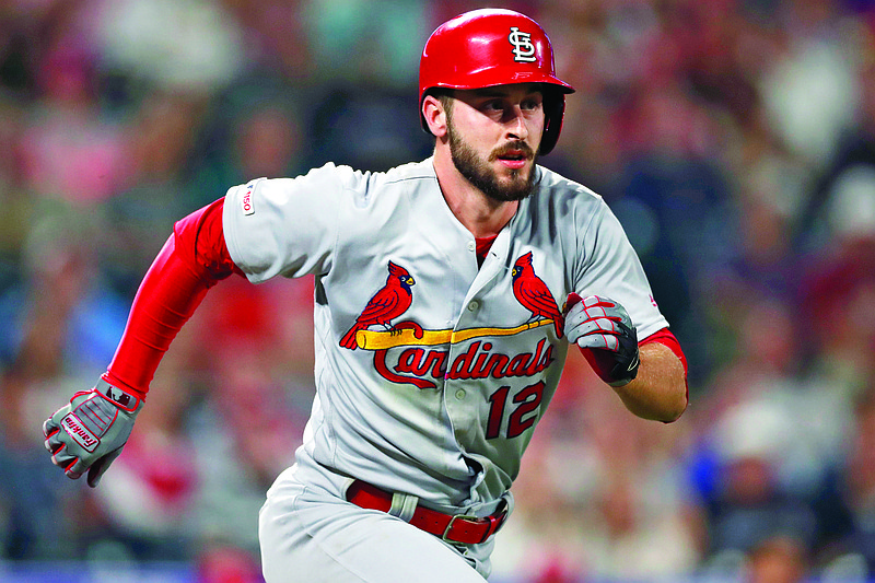 In this Sept. 10, 2019, file photo, Cardinals shortstop Paul DeJong runs the bases in the ninth inning of a game against the Rockies in Denver.
