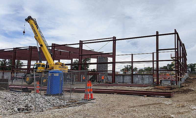 Construction continues at the future Fulton recreation center. Estimated to cost $8.89 million, the project will be financed in part by a loan from The Callaway Bank and Central Bank.