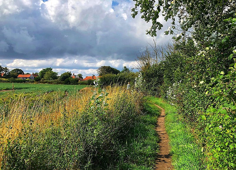 A trip to Walberswick, England, a village on the Suffolk Coast just a few hours from London, leads to simple pleasures, such as a walk on a dirt path. (James Lileks/Minneapolis Star Tribune/TNS) 