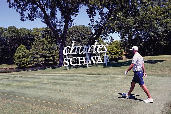 Dustin Johnson walks to the 13th fairway during practice Wednesday for the Charles Schwab Challenge at the Colonial Country Club in Fort Worth, Texas.