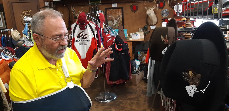 Robert Pynes explains how he selects the garments he sells at Caveman. Clothes are how he started his store and originally stocked it. Each item of clothing has gone through a rigorous selection process.