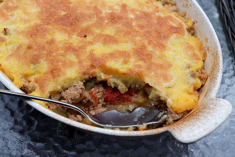 Ground turkey tamale pie, photographed Wednesday, May 13, 2020. (Hillary Levin/St. Louis Post-Dispatch/TNS)