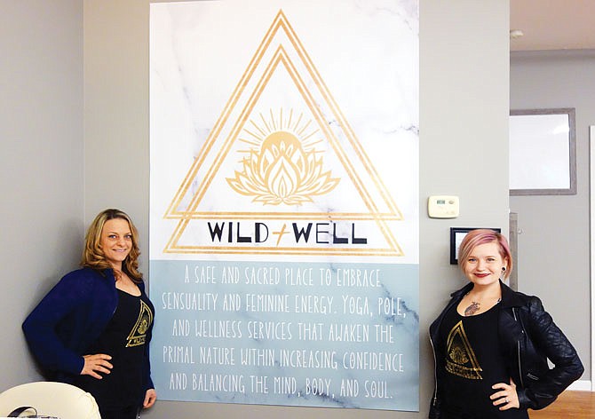 Wild + Well co-owners Aimee Dalton, left, and Danielle Medlock, as well as new meditation instructor Ashley Johnson, will lead a group meditation session Saturday in Veterans Park.