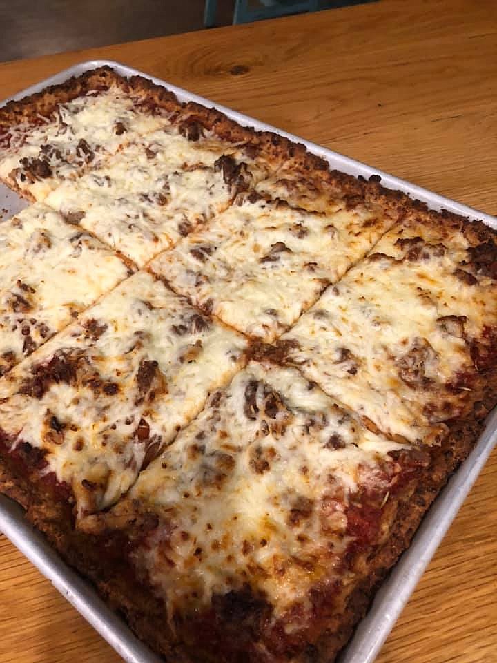 These rectangle- shaped pizzas, made in the style of those cafeteria pizzas so many had in school, are now flying out of the kitchen at Heav'nly Foods in Mount Pleasant, Texas. They even have a keto version.
(Submitted photo)