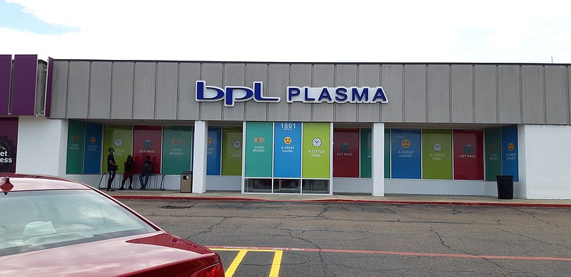 BPL Plasma at 1801 N. Robison Road has a COVID-19 prevention protocol that begins immediately at the front door.